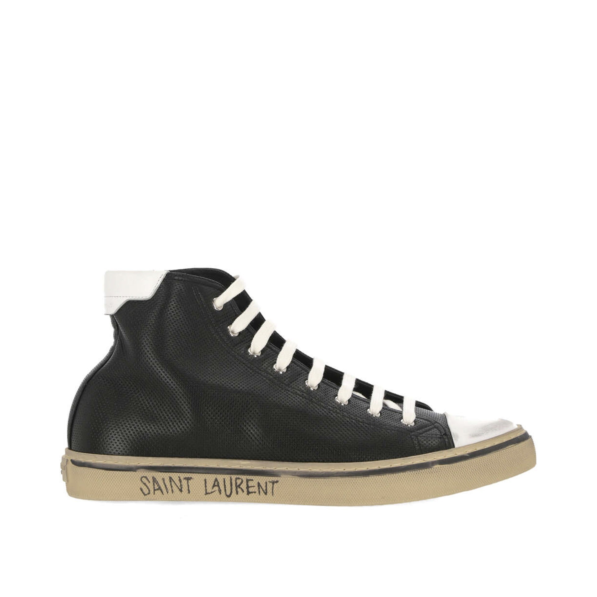 靴 Saint Laurent Malibu Saint Laurent Malibu Leather Sneakers – modesese