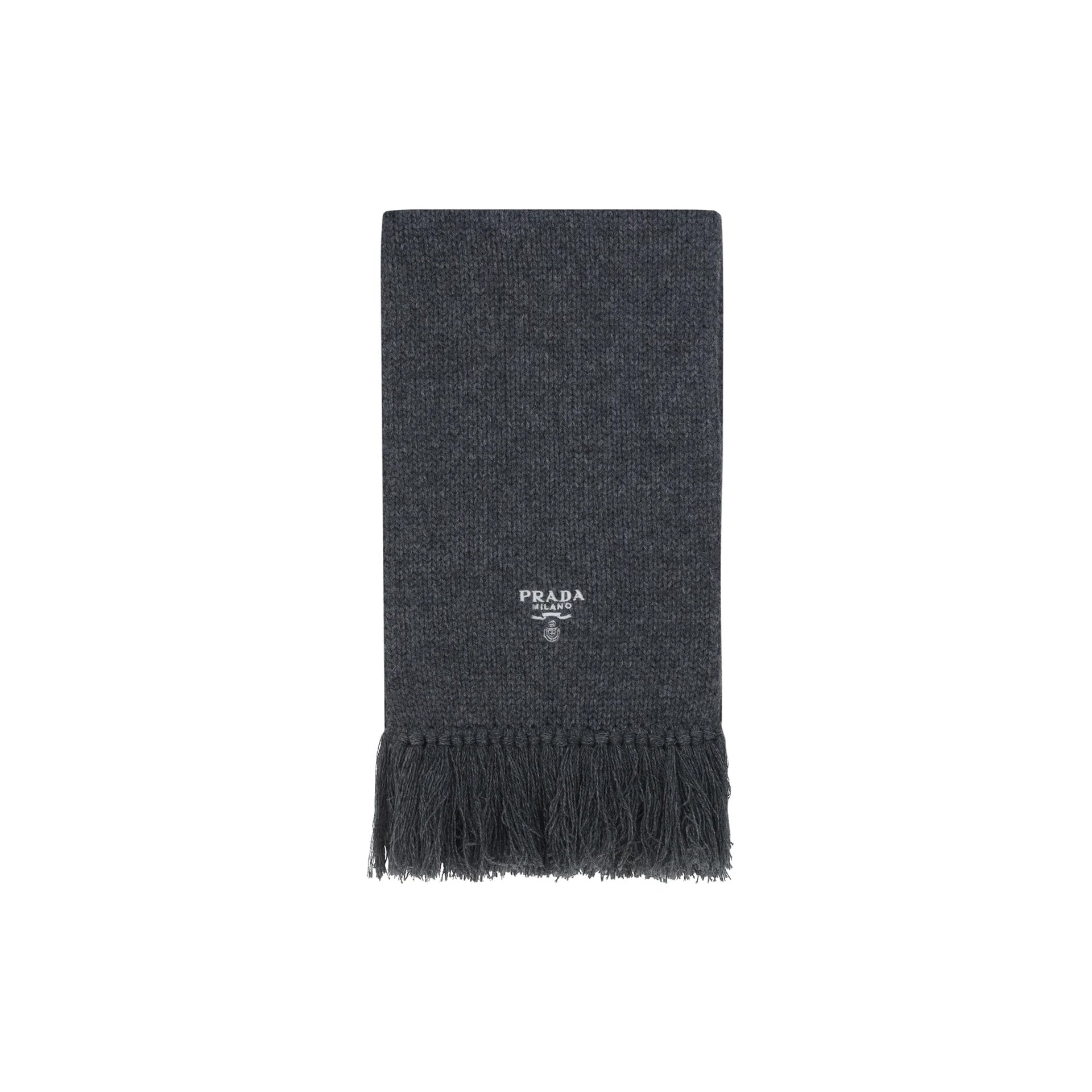 Prada Cashmere Logo Scarf – modesese