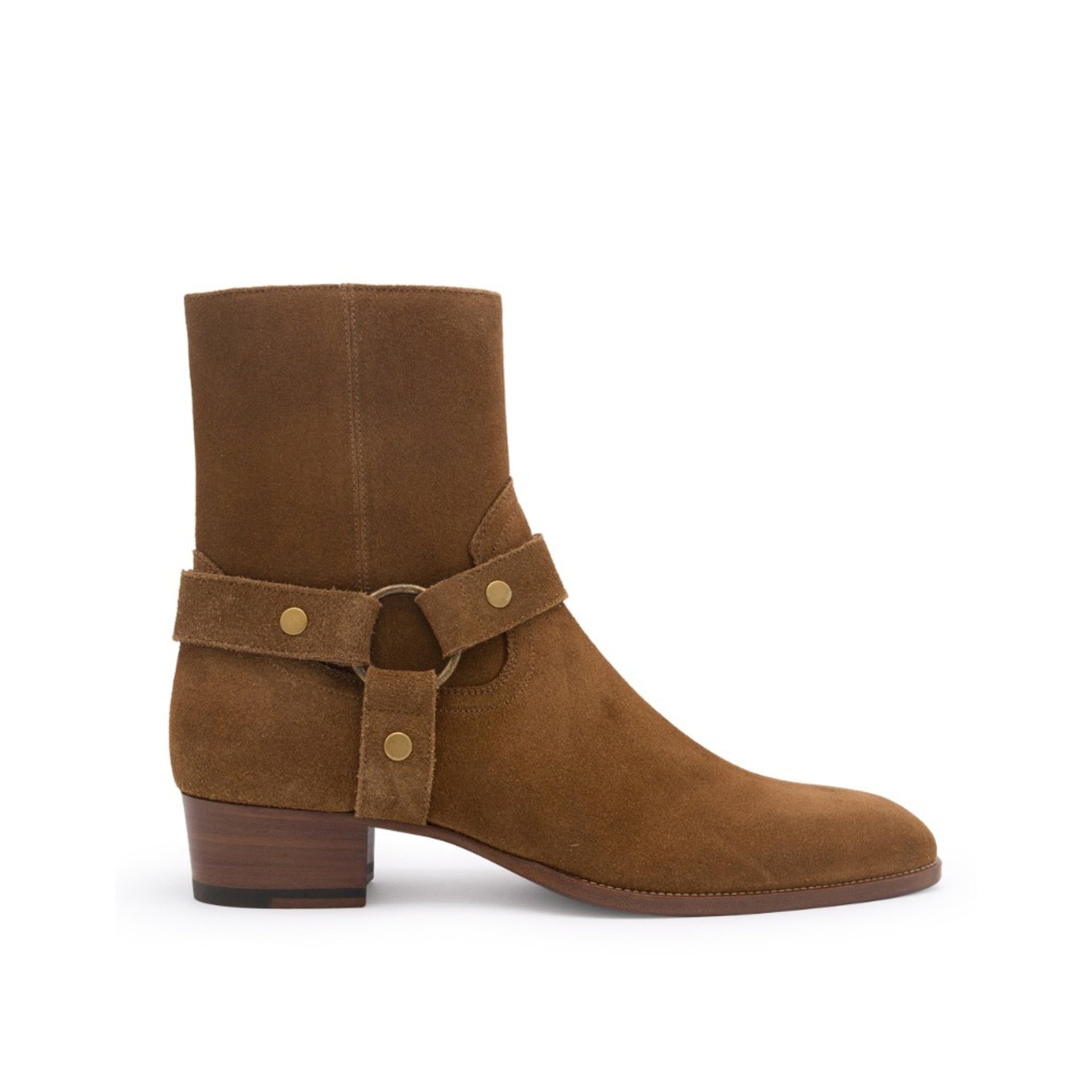Saint Laurent Wyatt Harness Ankle Boots – modesese