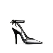 The Attico Venus Chrome Slingback Pumps