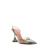 Amina Muaddi Holli Glass 95mm Snakeskin-effect Pumps