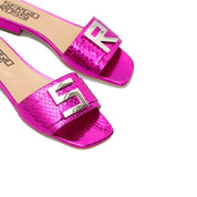 Sergio Rossi Leather Flat Sandals