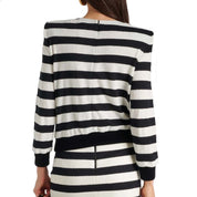 Balmain Striped Jersey Top