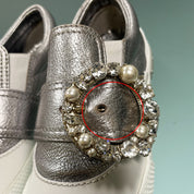 Miu Miu Leather Crystal Snekaers