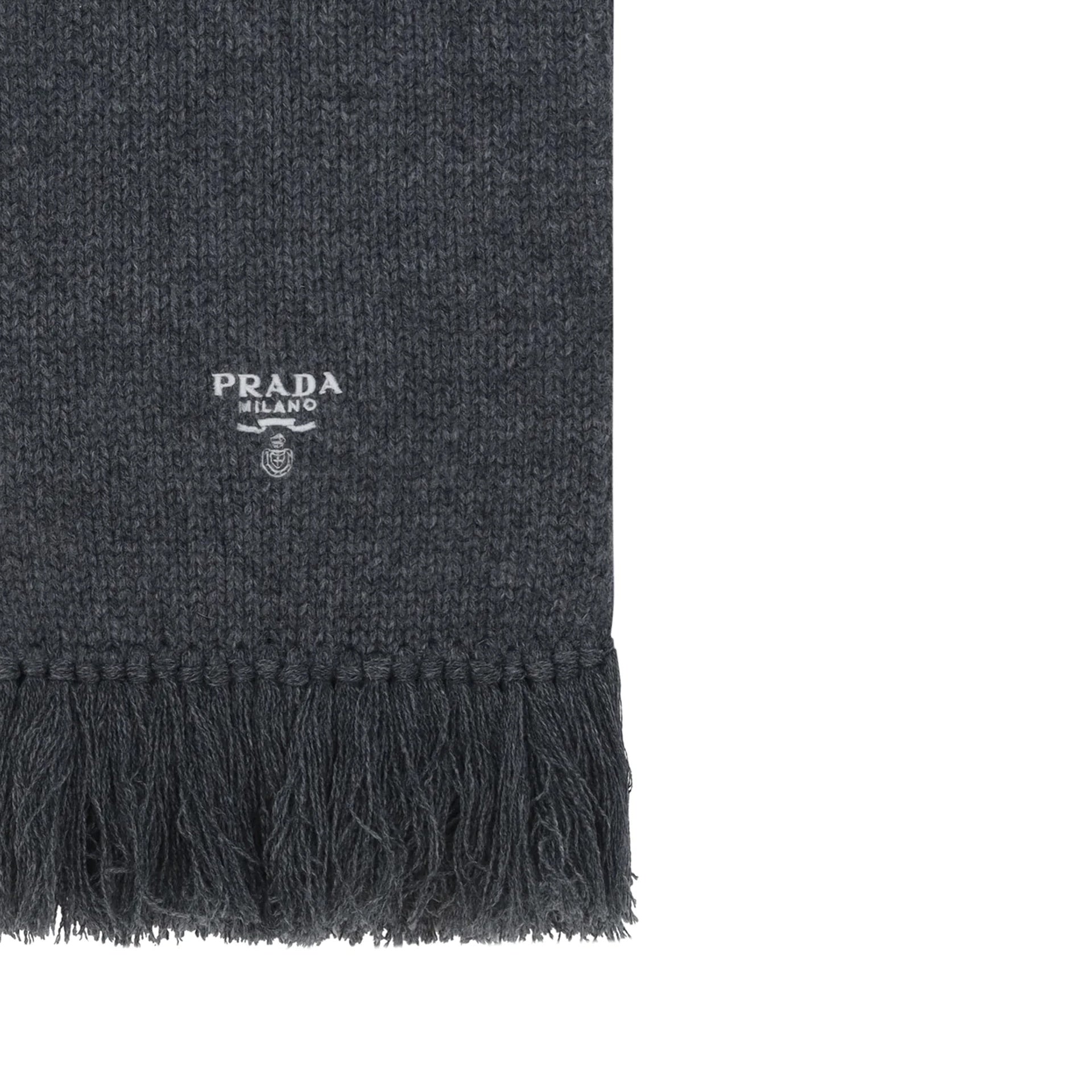 Prada Cashmere Logo Scarf – modesese