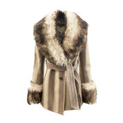 Marc Jacobs Fur Trim Coat
