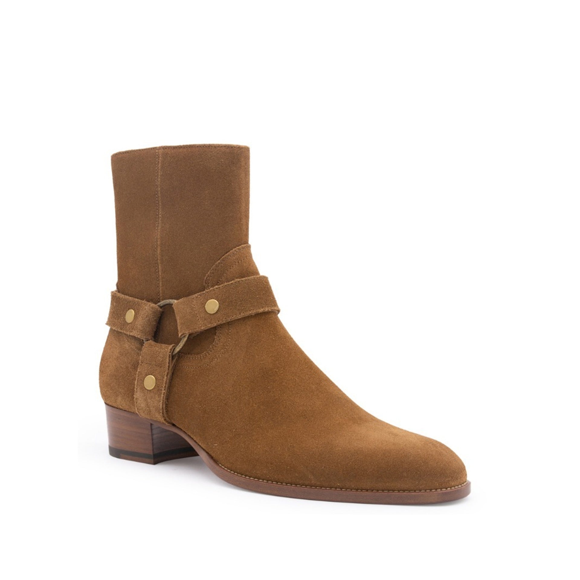 Saint Laurent Wyatt Harness Ankle Boots – modesese