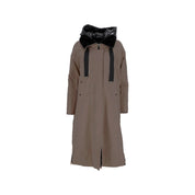 Herno Fur Lining Midi Parka Coat