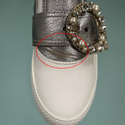 Miu Miu Leather Crystal Sneakers