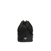 Prada Nylon and Leather Drawstring Pouch