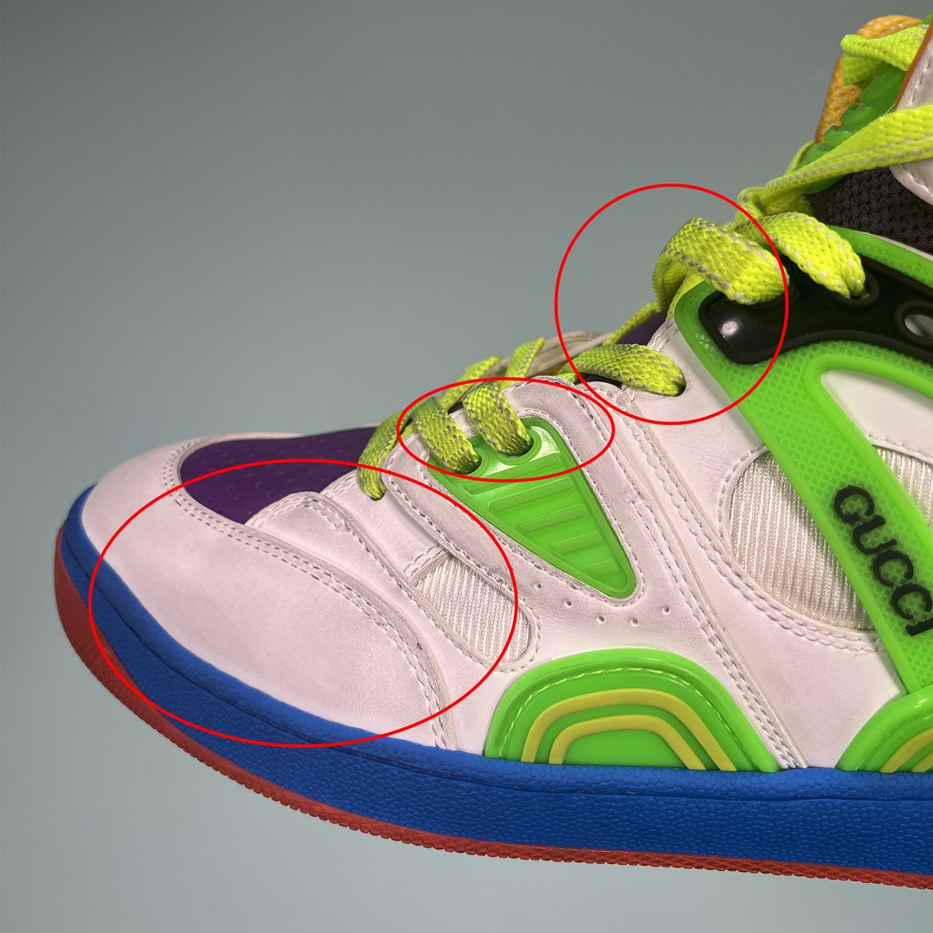 Gucci Leather Basket Sneakers