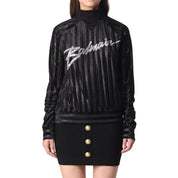 Balmain High-Neck Logo Sweater