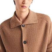 Prada Ribbed Knit Cashmere Cardigan