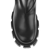 Prada Monolith Leather Ankle Boots