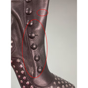 Alexander McQueen Leather Studded Accents Sock Boots
