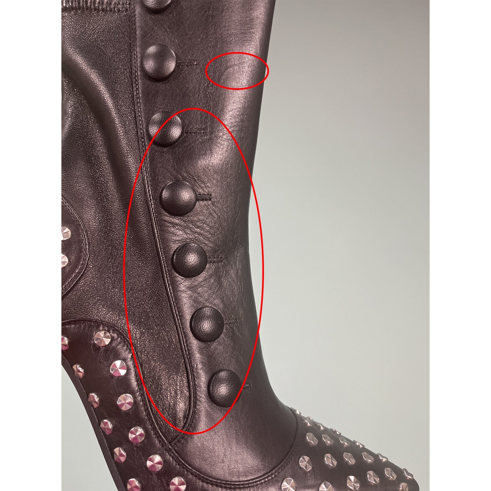 Alexander McQueen Leather Studded Accents Sock Boots