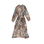 Blumarine Silk Printed Long Dress