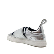 Paco Rabbane Crackled Metallic Leather Sneakers