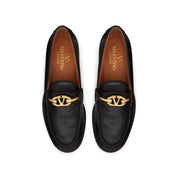 Valentino Garavani V-Logo Moon Leather Loafers