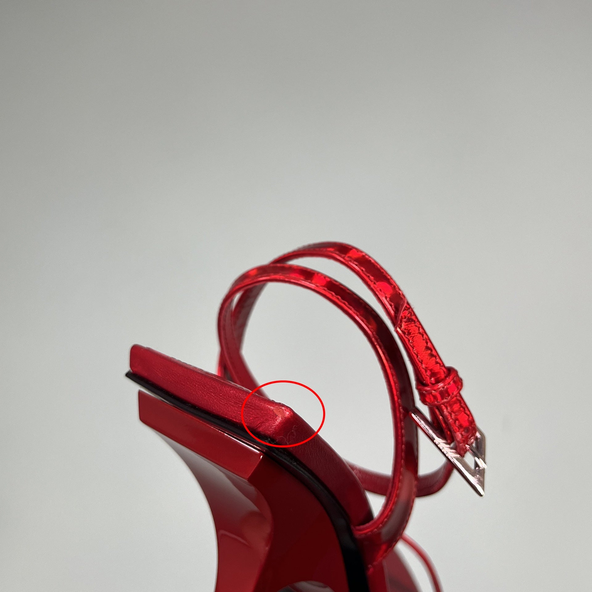 The Attico Mismatch Leather Sandals