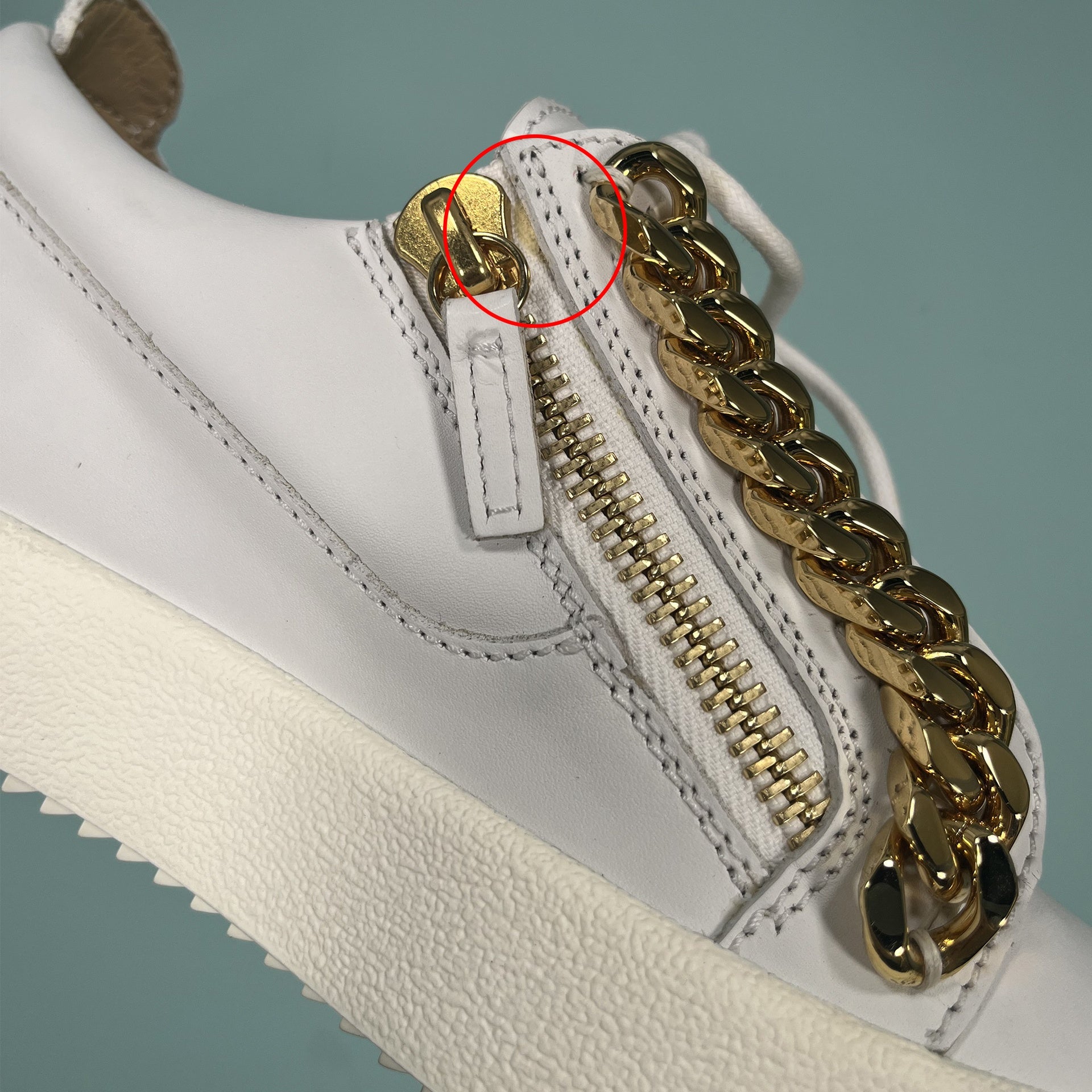 Giuseppe Zanotti Frankie Chain Leather Sneakers