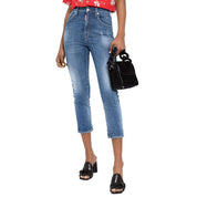 Dsquared2 Coton Denim Cropped Jeans