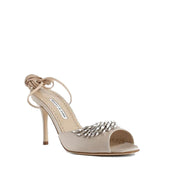 Manolo Blahnik Plumena 090 Satin Sandals