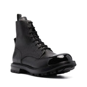 Alexander Mcqueen Leather Lace Up Boots