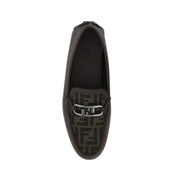 Fendi Leather Monogram Loafers