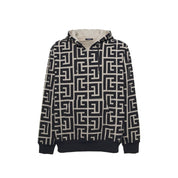 Balmain Monogrammed Hooded Sweatshirt