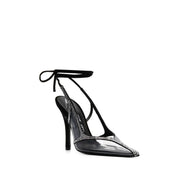 The Attico Venus Chrome Slingback Pumps